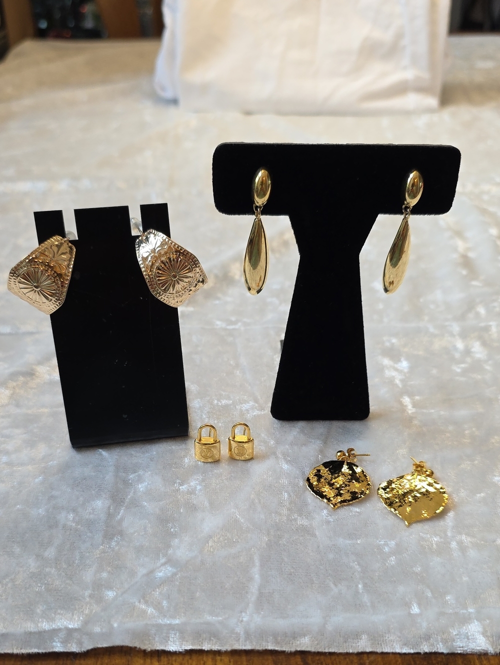 Lot Of Gold-Tone Earrings*